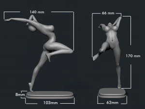 Female Dancer 3D Print Model