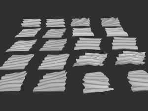 Wavy Flags Set 3D Принт Модель