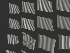Wavy Flags Set 3D Принт Модель