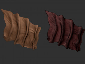 Wavy Flags Set 3D Принт Модель