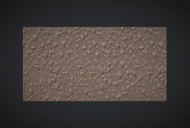 Grape Bunch Wall Decor 3D 프린트 모델 .c4d .max .obj .3ds .fbx .stl .blend 