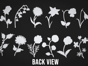 Birth Month Flowers Set Bas Relief 3D-Druckmodell