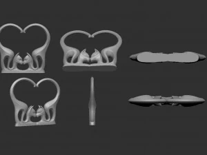 Conjunto de estatuetas de gato Modelo de Impressão 3D