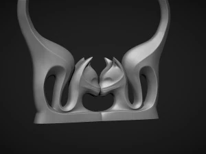 Conjunto de estatuetas de gato Modelo de Impressão 3D