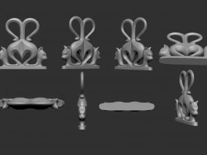 Conjunto de estatuetas de gato Modelo de Impressão 3D