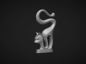 Conjunto de estatuetas de gato Modelo de Impressão 3D