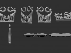 Conjunto de estatuetas de gato Modelo de Impressão 3D