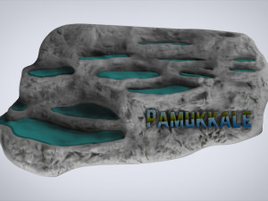 Pamukkale Turkiye Souvenir Bas Relief 3D Print Model