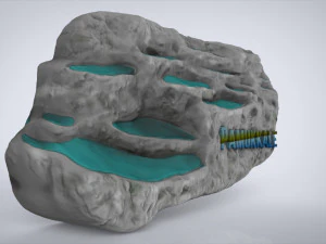 Pamukkale Turkiye Souvenir Bas Relief 3D Print Model