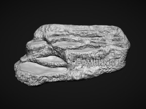 Pamukkale Turkiye Souvenir Bas Relief 3D Принт Модель