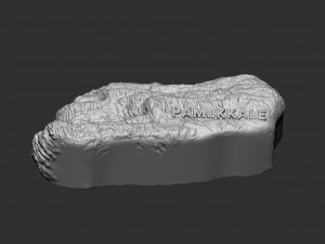 Pamukkale Turkiye Souvenir Bas Relief 3D Принт Модель