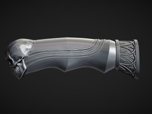 Skull Knife Handle Modelo de Impressão 3D