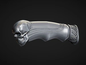 Skull Knife Handle 3D Print Model