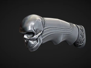Skull Knife Handle 3D Print Model