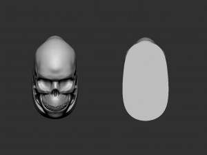 Skull Knife Handle Modelo de Impressão 3D