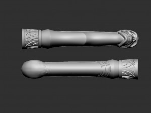 Skull Knife Handle Modelo de Impressão 3D
