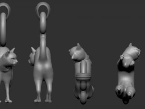 Cat Pendant 3D Print Model