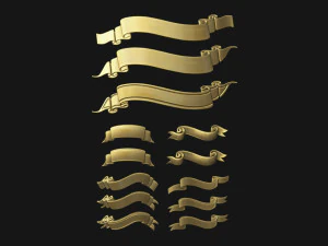 रिबन सेट 3D प्रिंट मॉडल