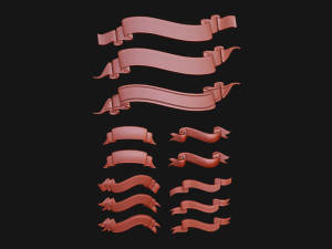 Ribbon Set 3D Print Model