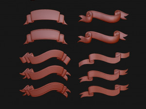 Ribbon Set 3D Print Model