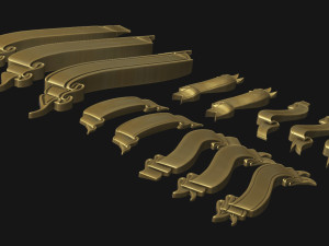 Ribbon Set 3D Print Model