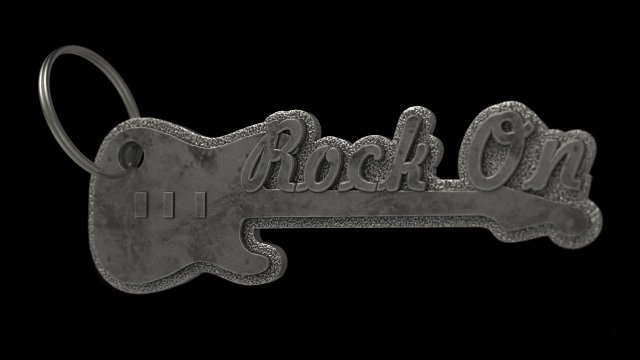 Guitar Keychain Modelo de impresión 3D .c4d .max .obj .3ds .fbx .stl .blend 