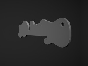 Guitar Keychain Modelo de impresión 3D