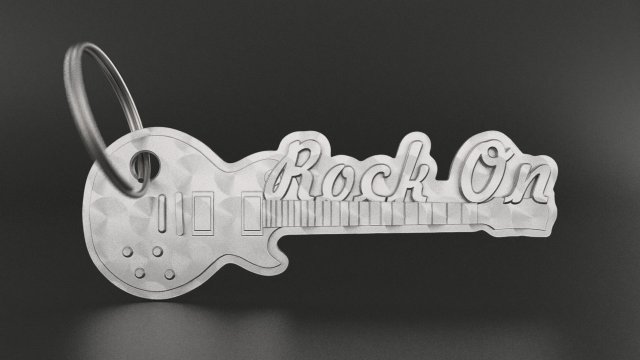 Guitar Keychain Modelo de Impressão 3D .c4d .max .obj .3ds .fbx .stl .blend 