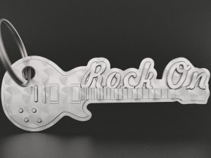 Guitar Keychain 3D Print Model
