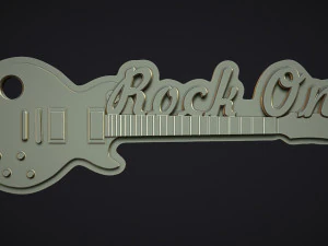 Guitar Keychain 3D Print Model