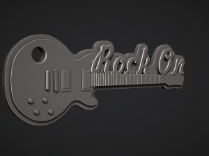 Guitar Keychain Modelo de Impressão 3D
