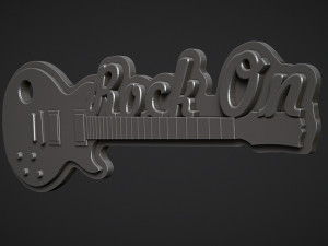 Guitar Keychain Modelo de Impressão 3D