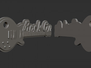 Guitar Keychain Modelo de Impressão 3D