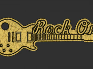 Guitar Keychain 3D Print Model