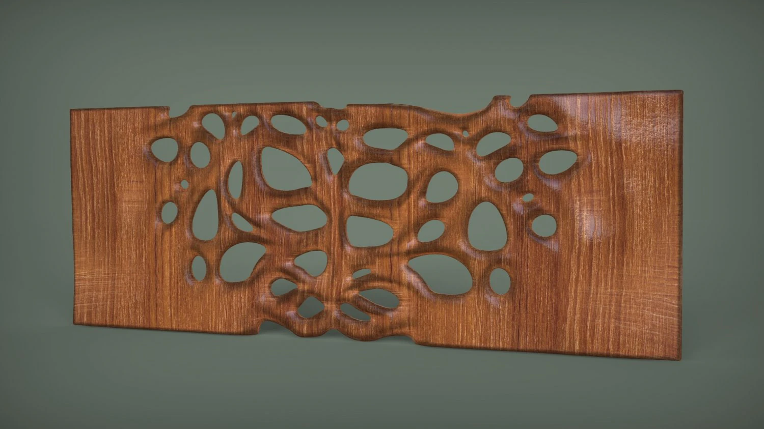 Decor organic wood panel 3D Print Model .c4d .max .obj .3ds .fbx .stl .blend 
