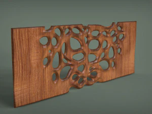 Decor organic wood panel 3D Print Model