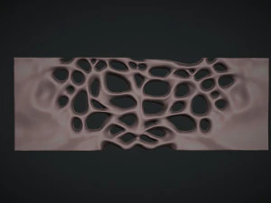 Decor organic wood panel 3D Print Model