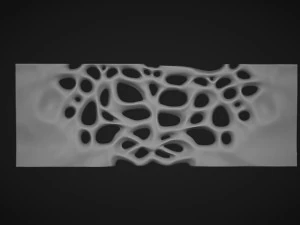 Decor organic wood panel 3D Print Model