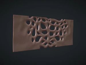 Decor organic wood panel 3D Print Model