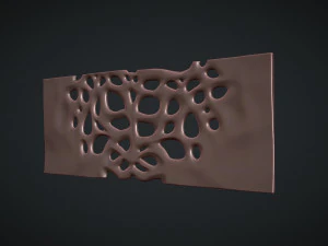 Decor organic wood panel 3D Print Model