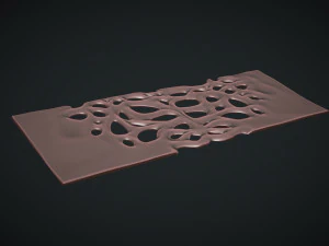 Decor organic wood panel 3D Print Model