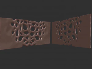 Decor organic wood panel 3D Print Model