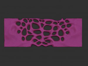 Decor organic wood panel 3D Print Model