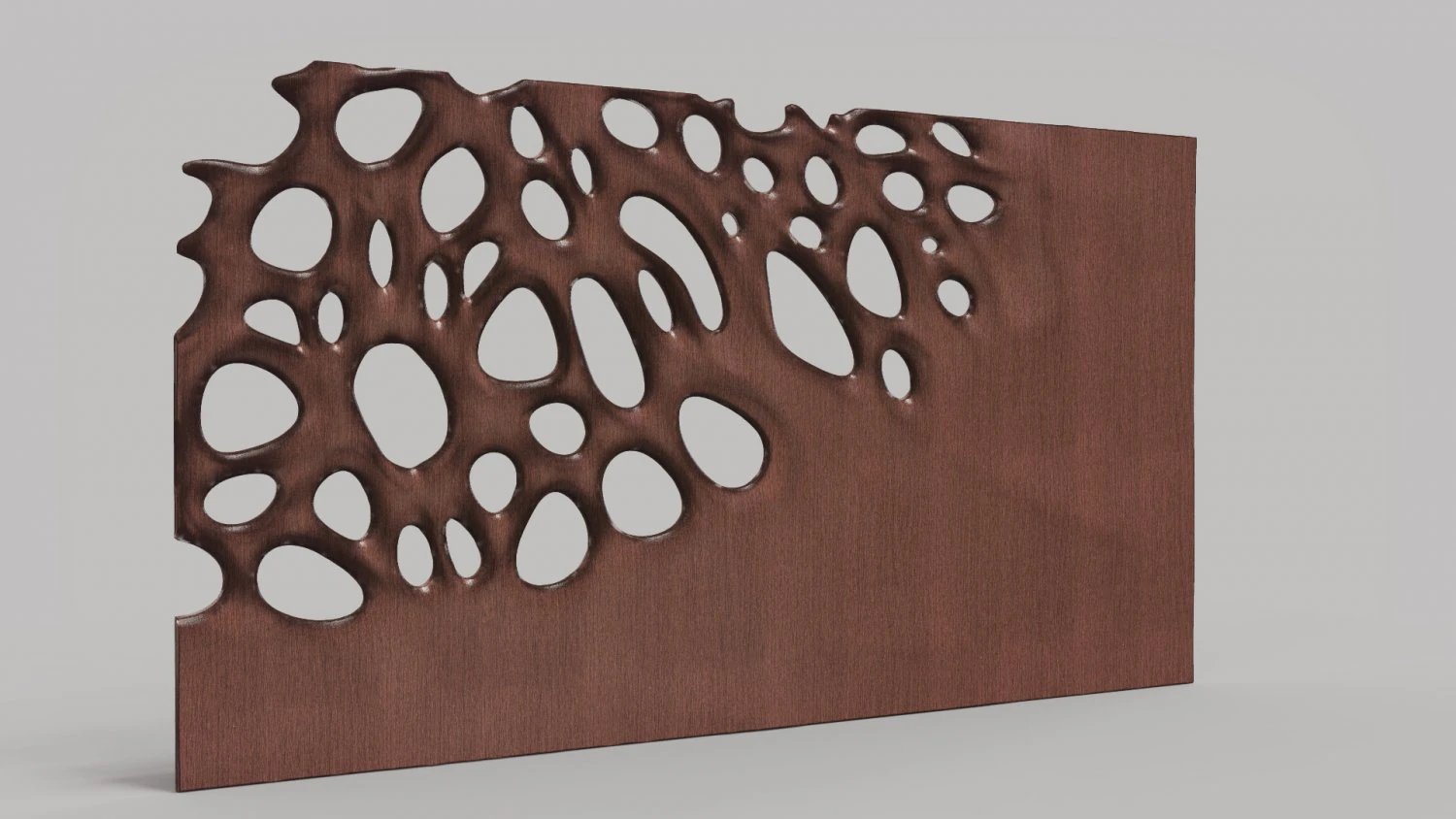 Decor organic wood panel 3D Model .c4d .max .obj .3ds .fbx .stl .blend 