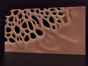 Decor organic wood panel Model 3D