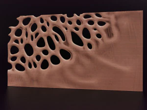 Decor organic wood panel 3D Model