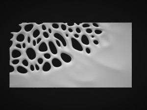 Decor organic wood panel Model 3D
