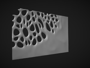 Decor organic wood panel Model 3D