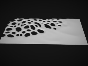 Decor organic wood panel Model 3D