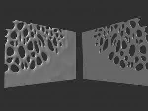Decor organic wood panel Model 3D